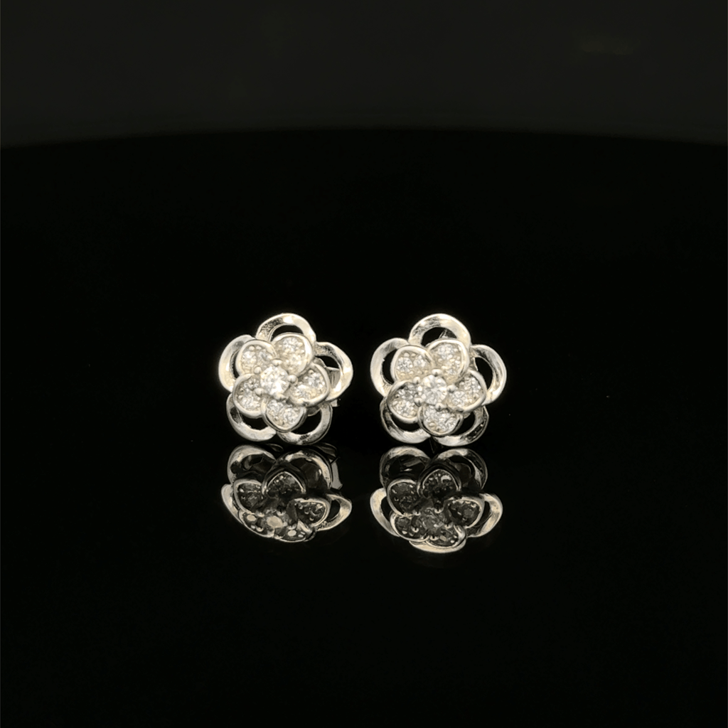 flower-shaped earrings