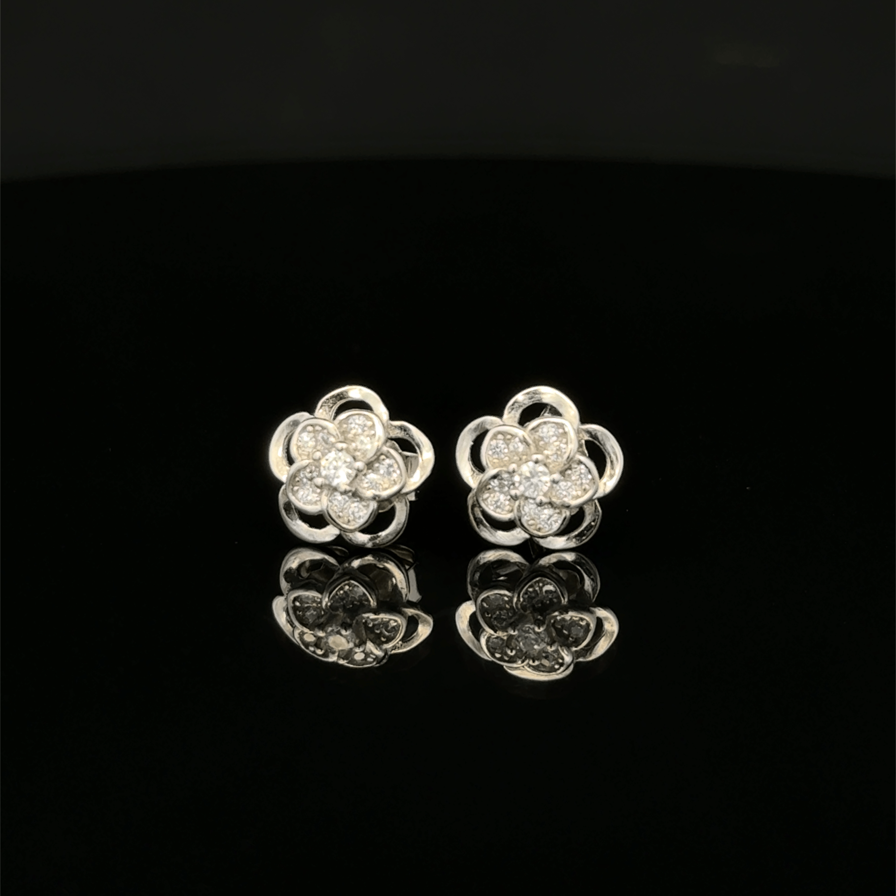 flower-shaped earrings