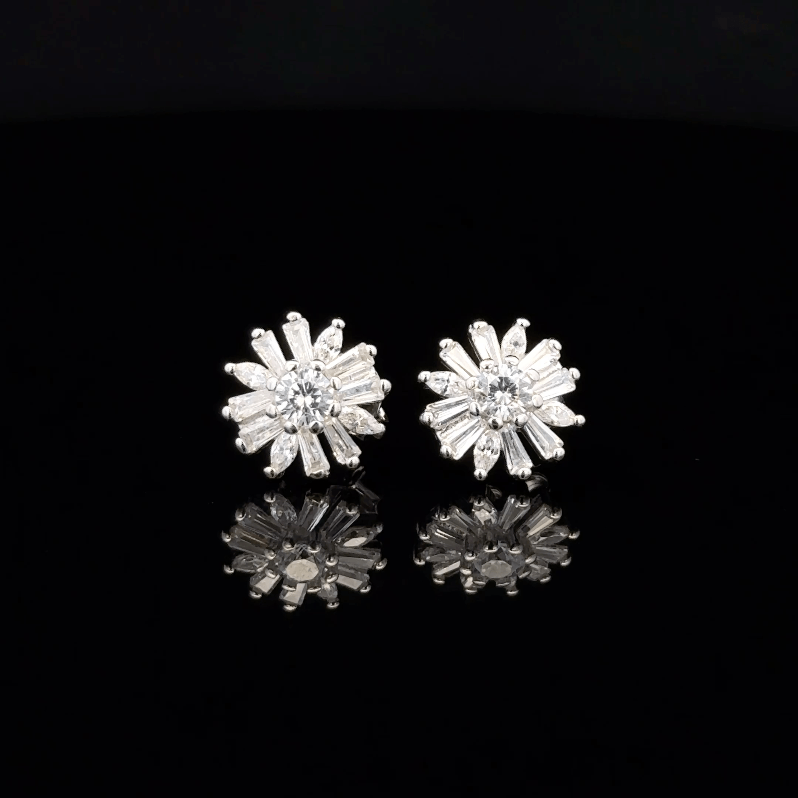flower-shaped earrings