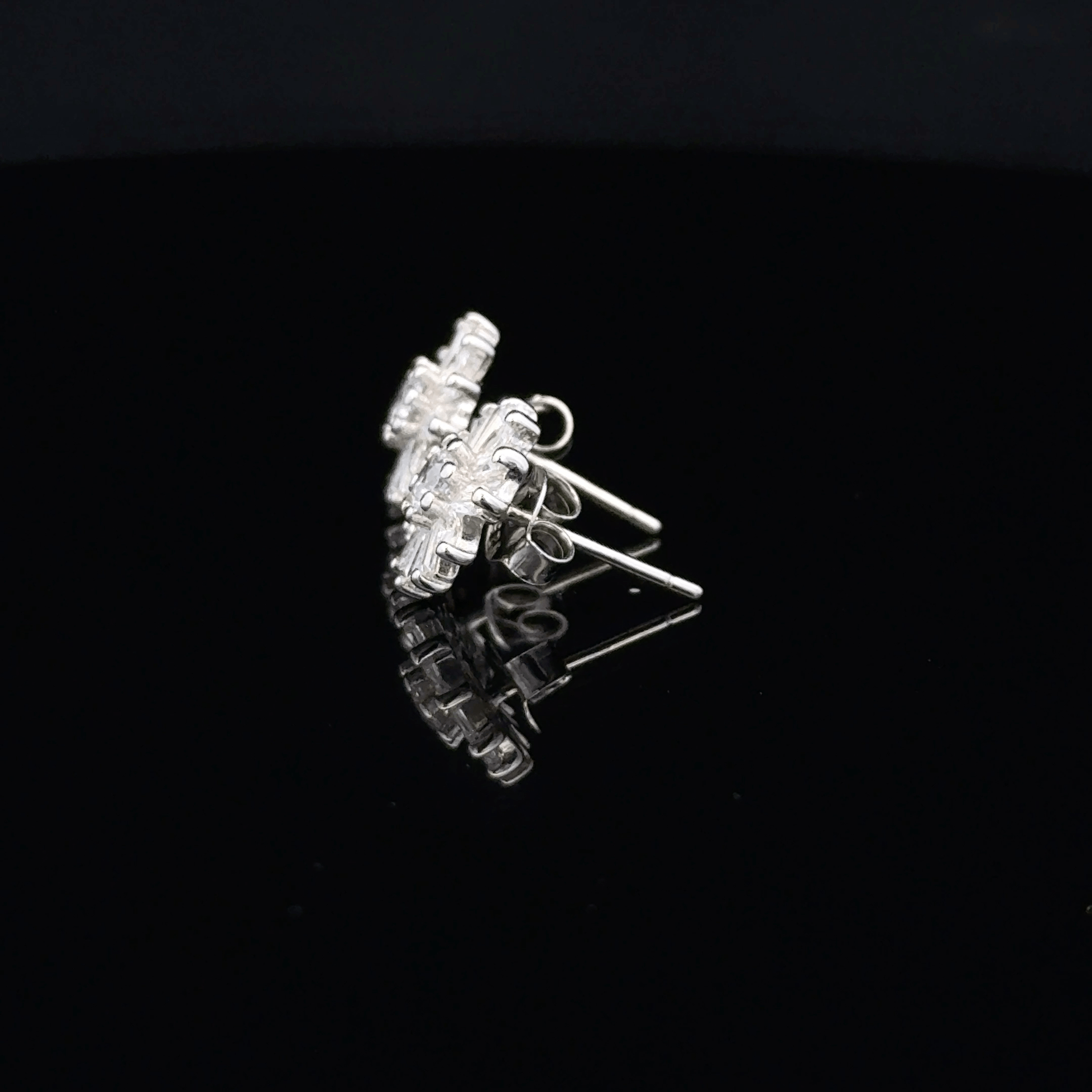 flower-shaped earrings
