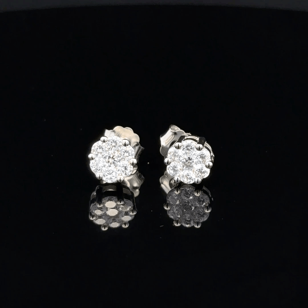 Majestic Argent Blooms earrings