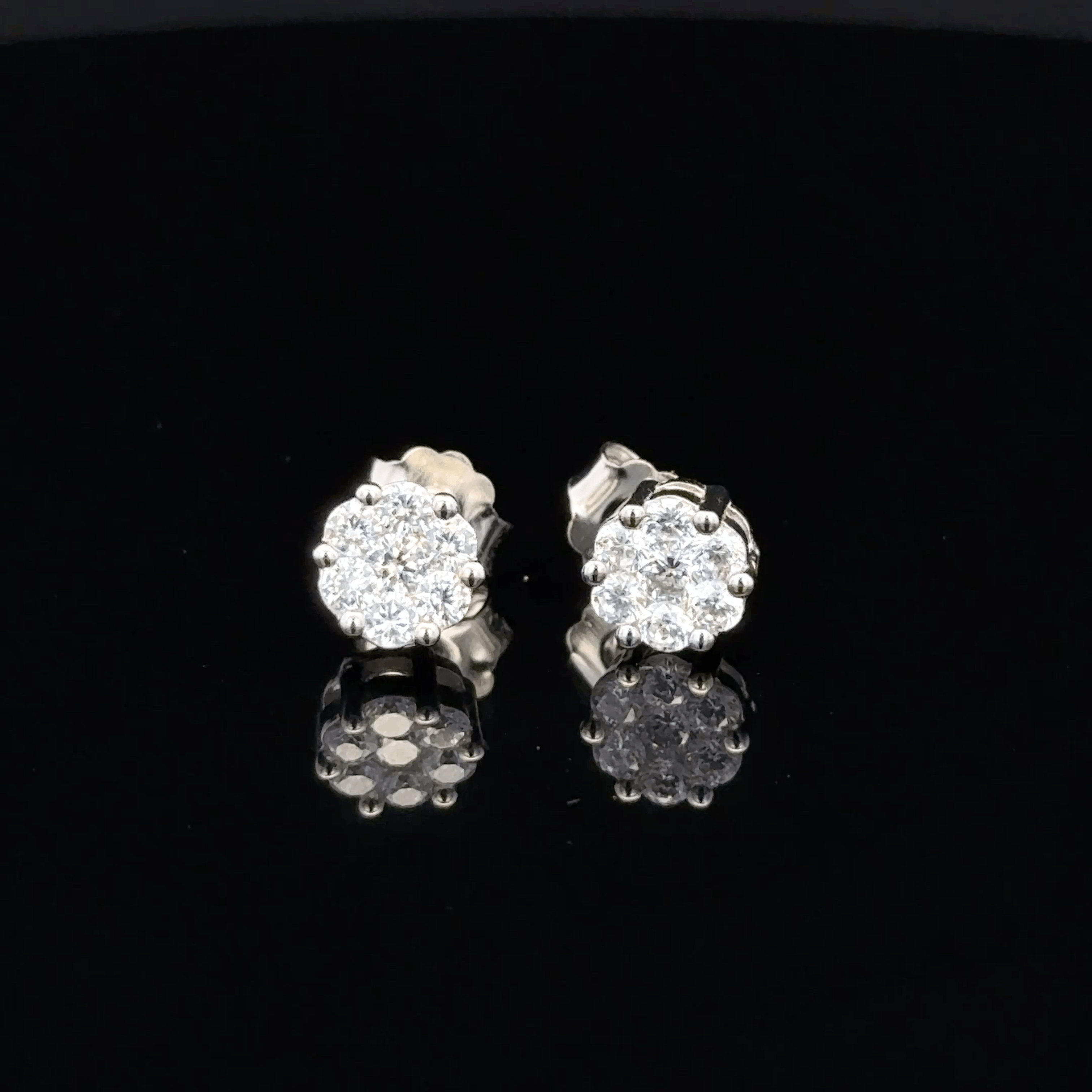 Majestic Argent Blooms earrings