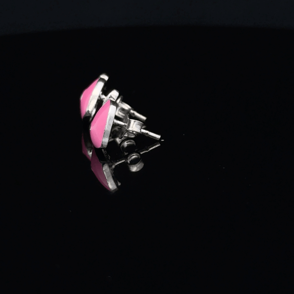 Pink strawberry-shaped earrings