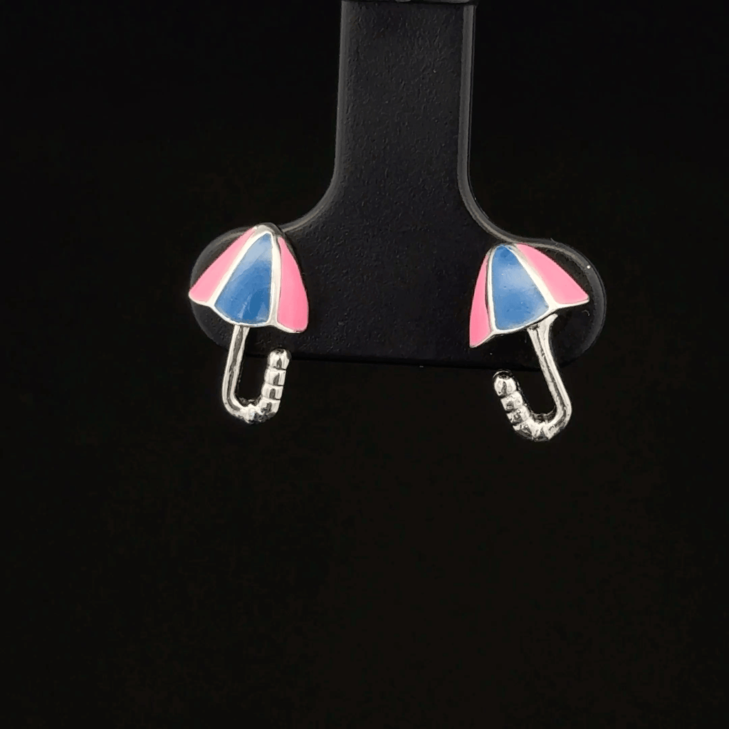 Enamel Umbrella Stud Earrings