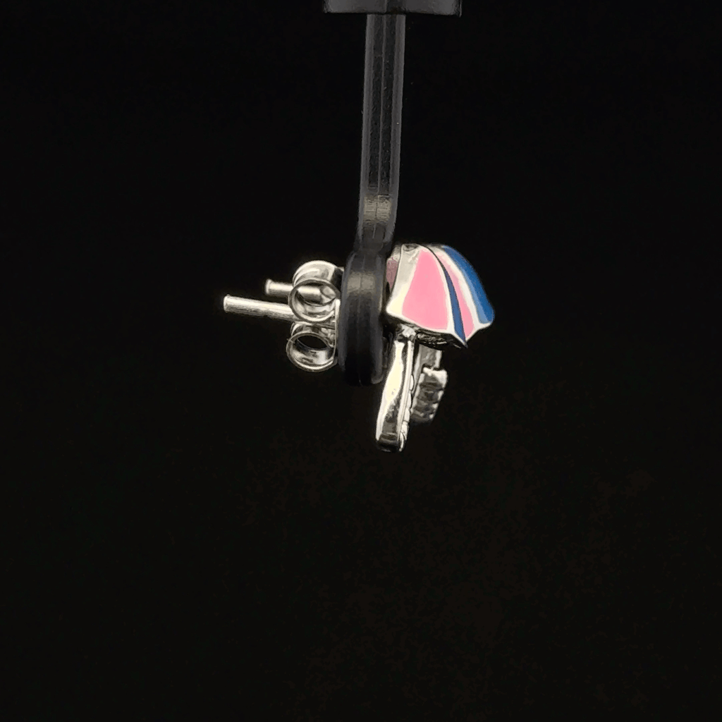 Enamel Umbrella Stud Earrings