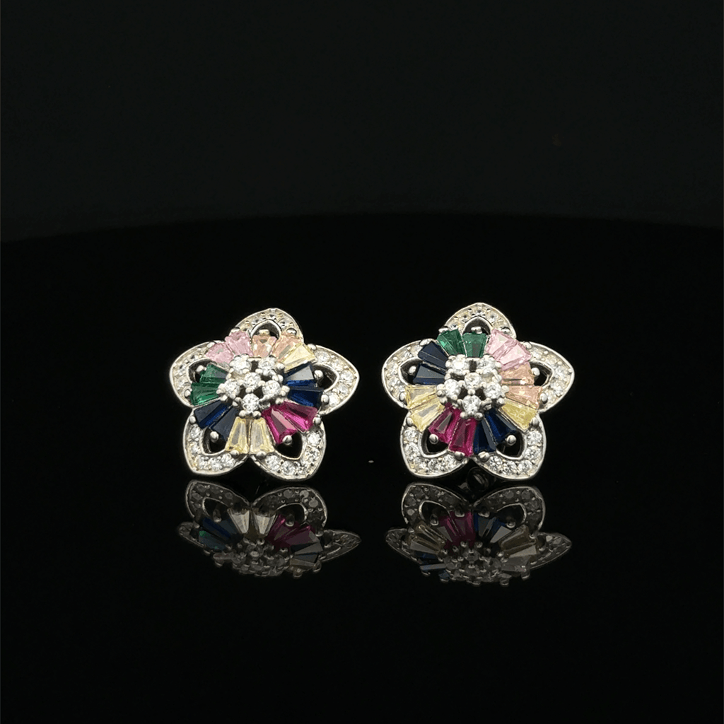 Chroma multi color Blossom earrings