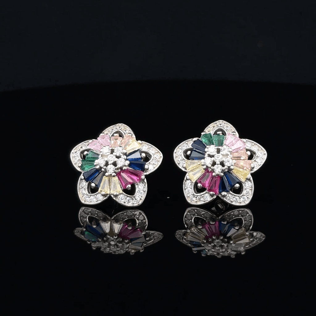 Chroma multi color Blossom earrings