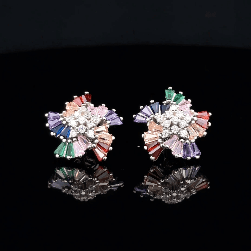 The Radiant Prism Fan earrings
