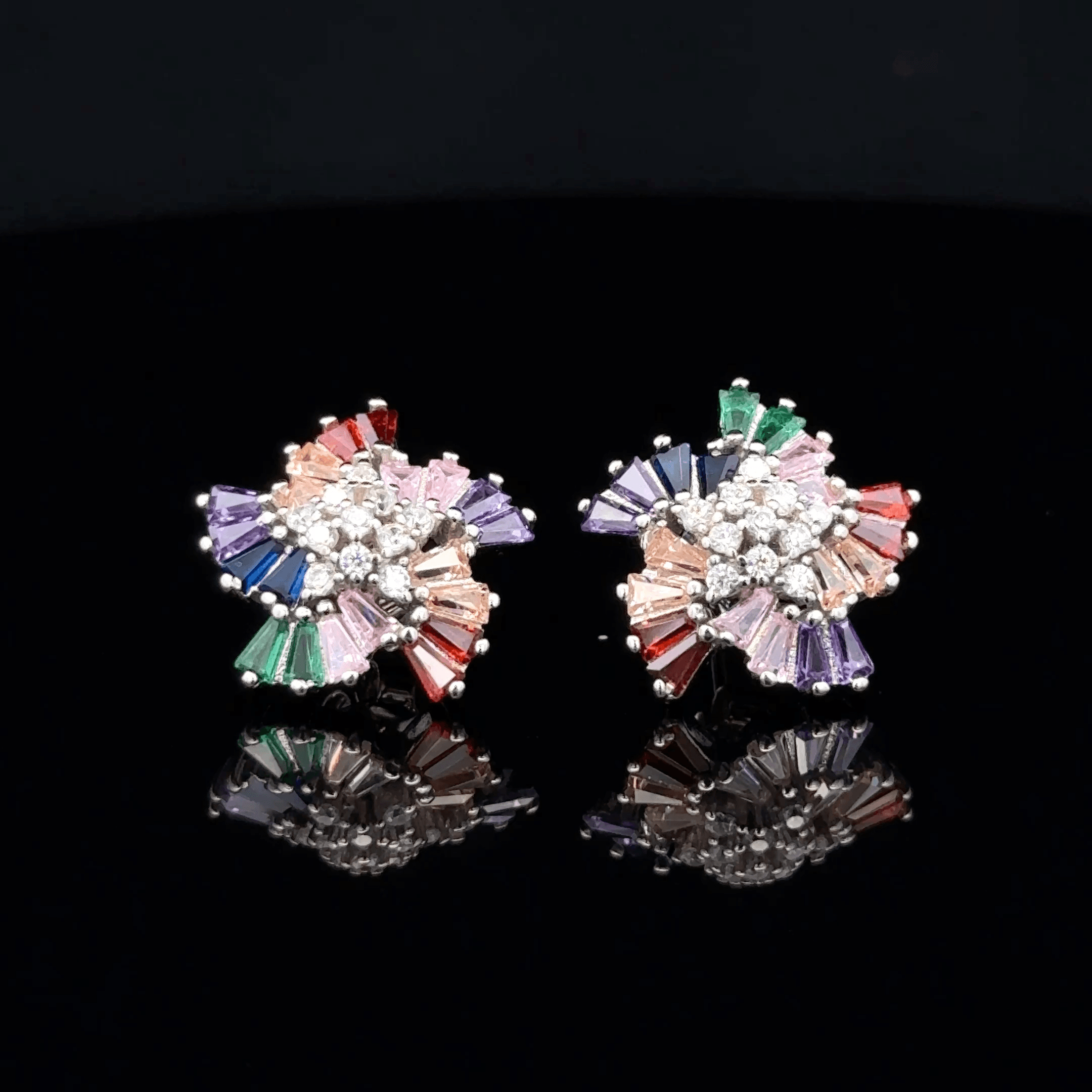 The Radiant Prism Fan earrings