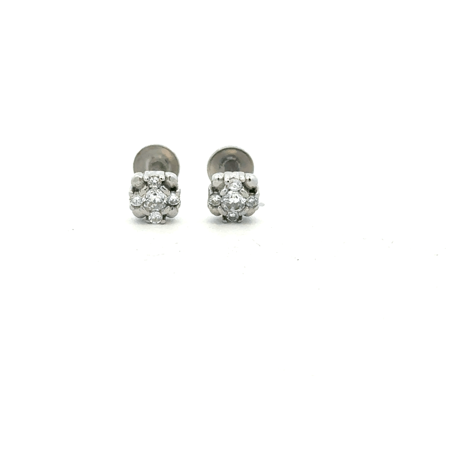 Multistone white earrings