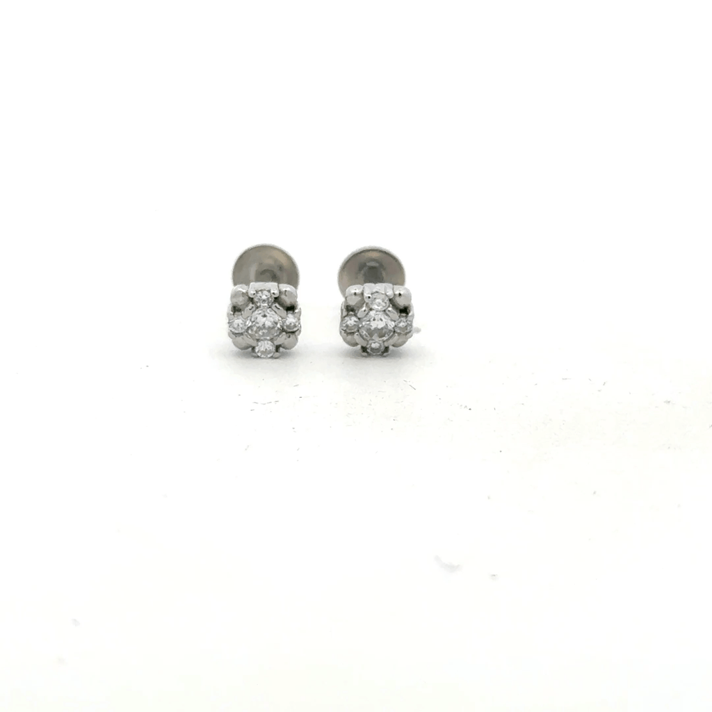 Multistone white earrings
