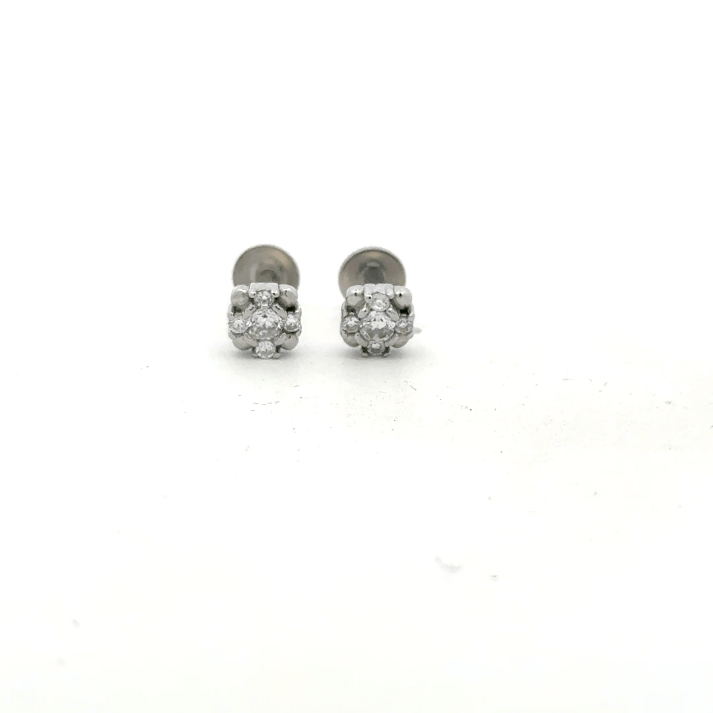 Multistone white earrings