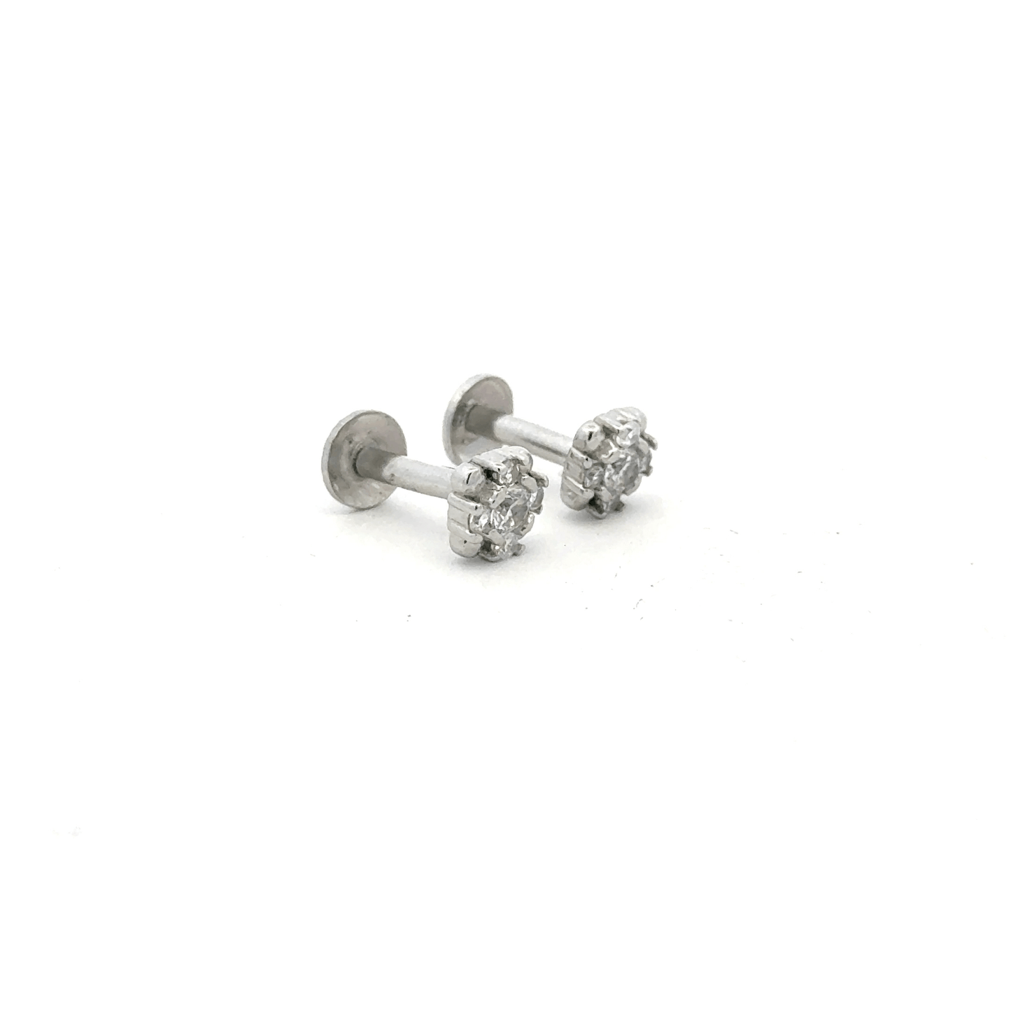 Multistone white earrings
