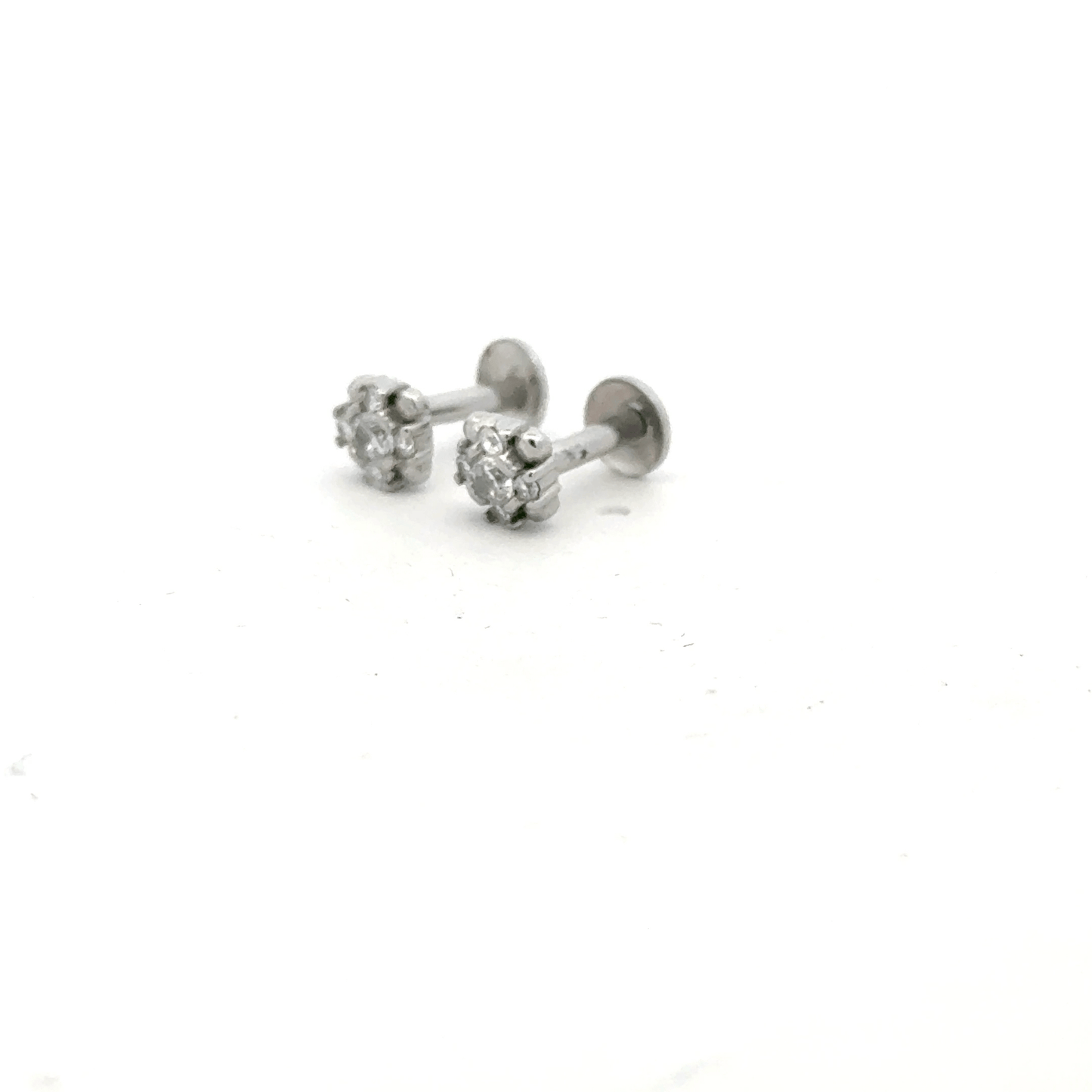 Multistone white earrings