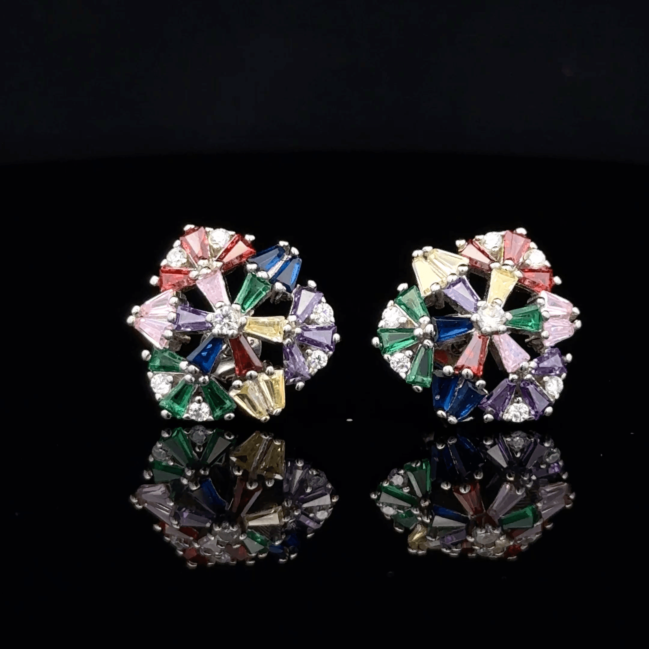 The Radiant Chroma Wheel earrings