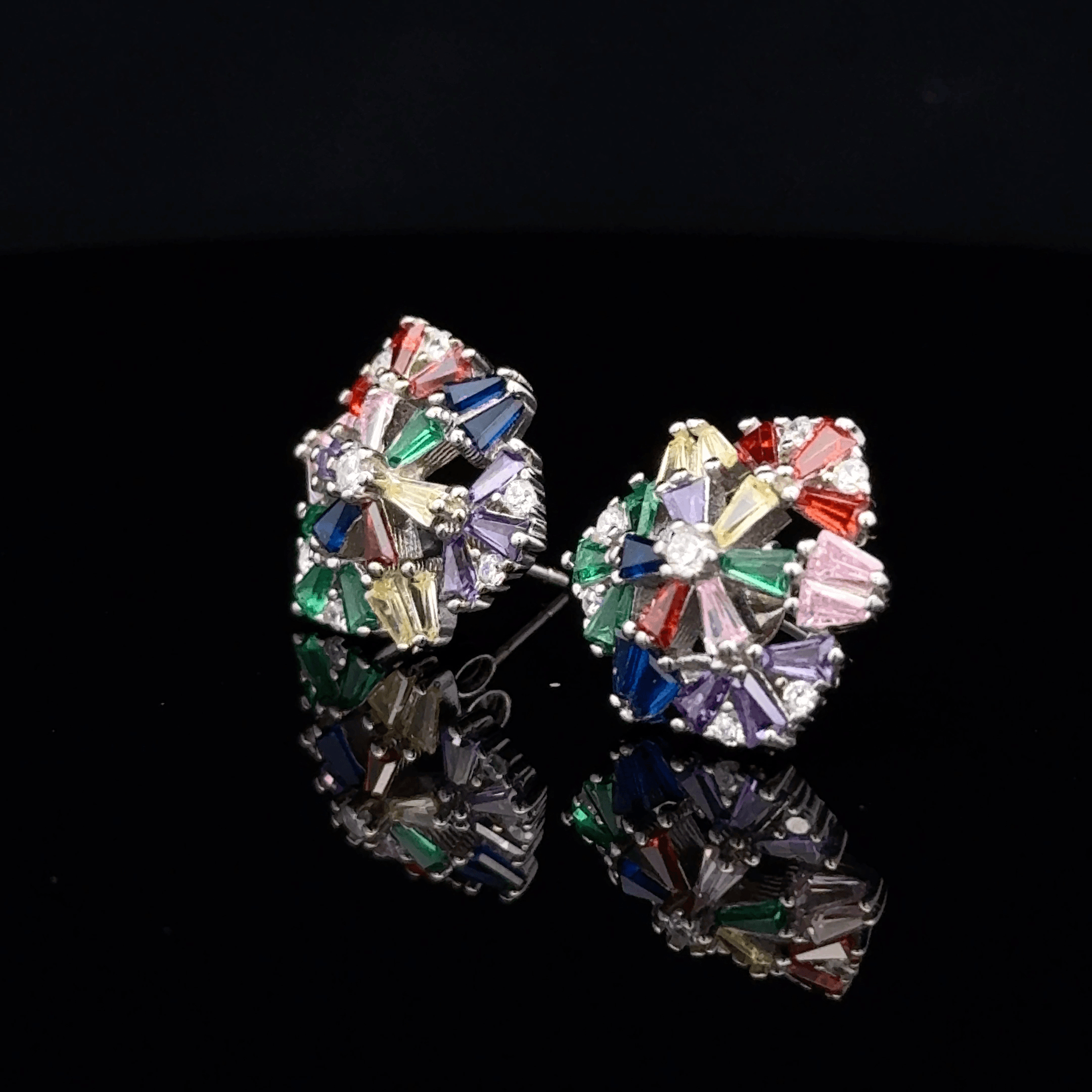 The Radiant Chroma Wheel earrings