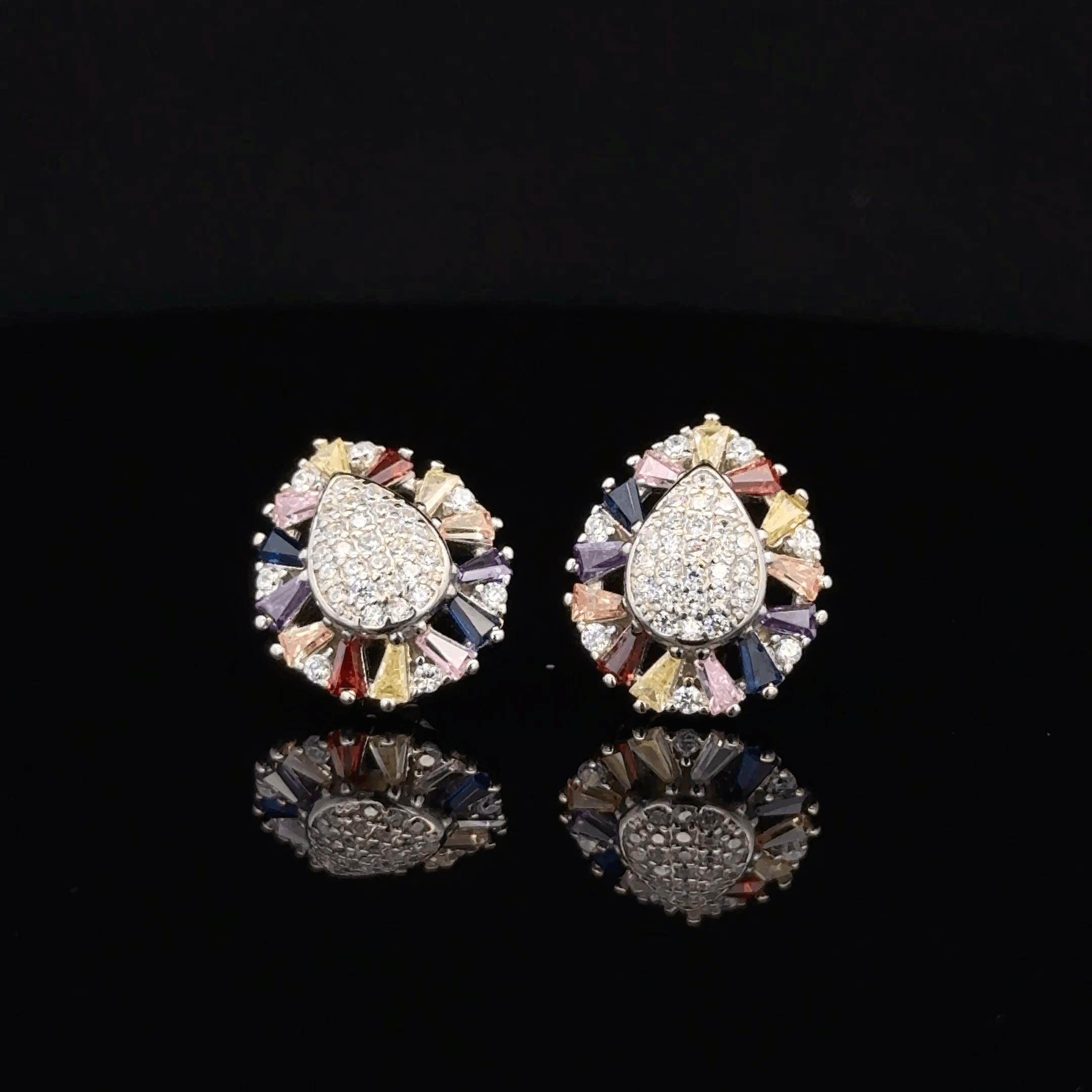 The Chroma-Raindrop Cluster earrings