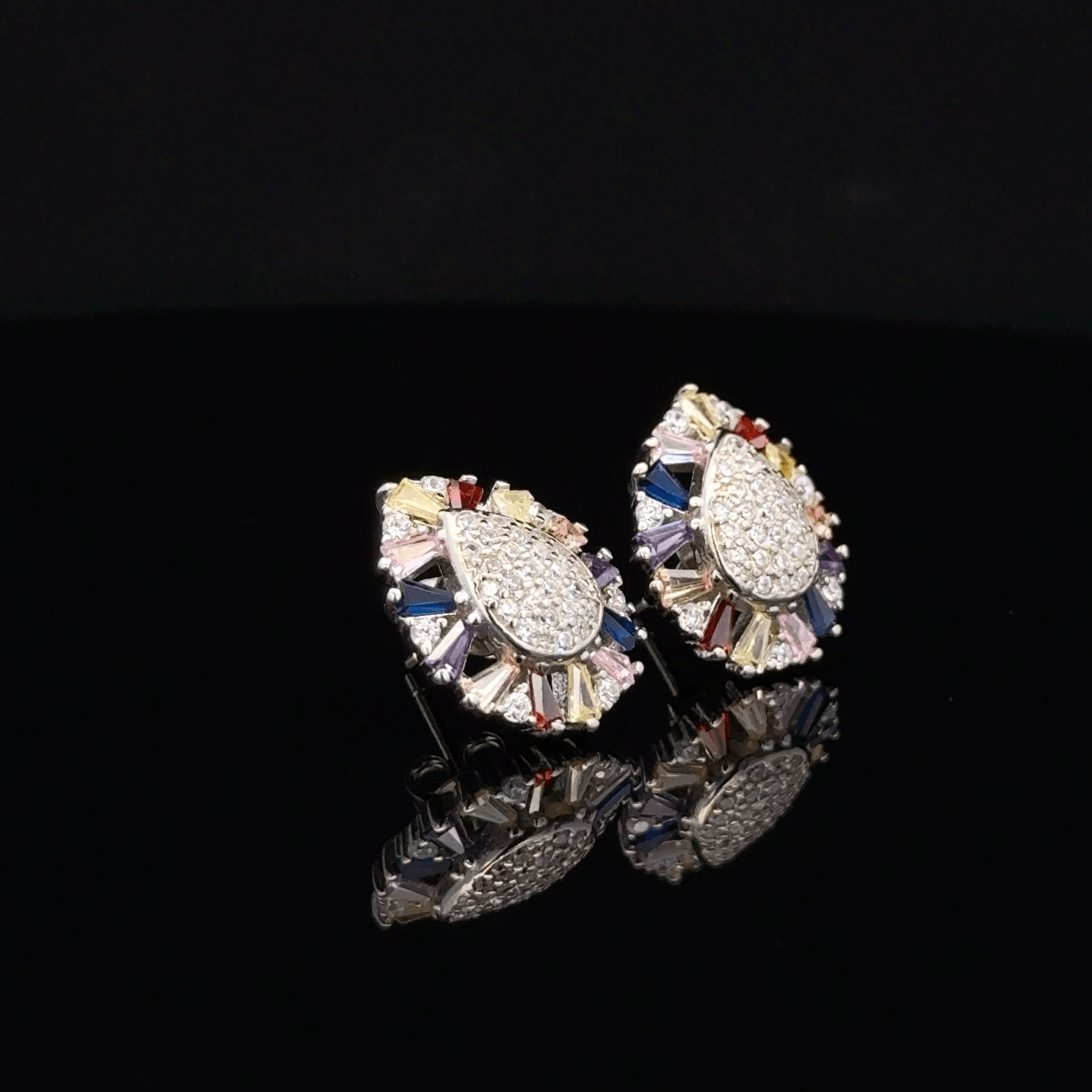 The Chroma-Raindrop Cluster earrings