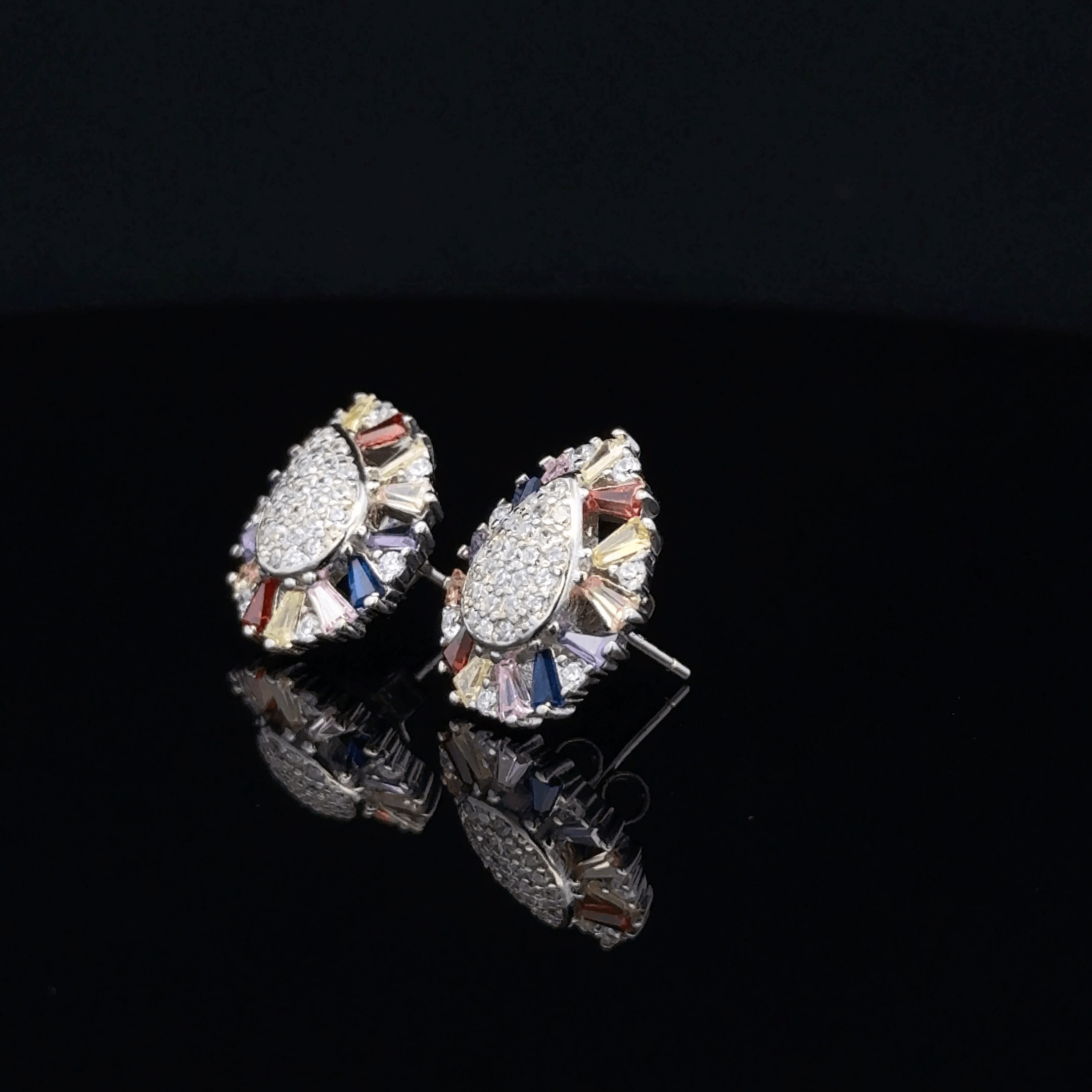 The Chroma-Raindrop Cluster earrings