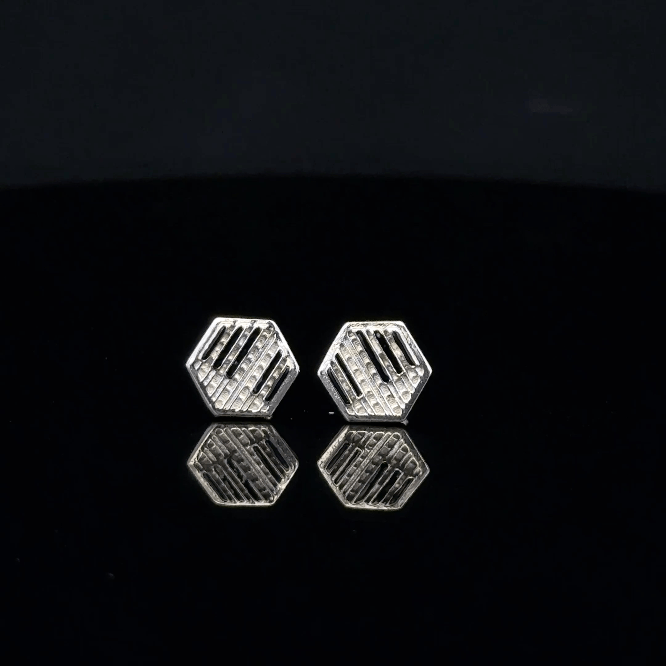 Minimalist Textured Honeycomb earrings