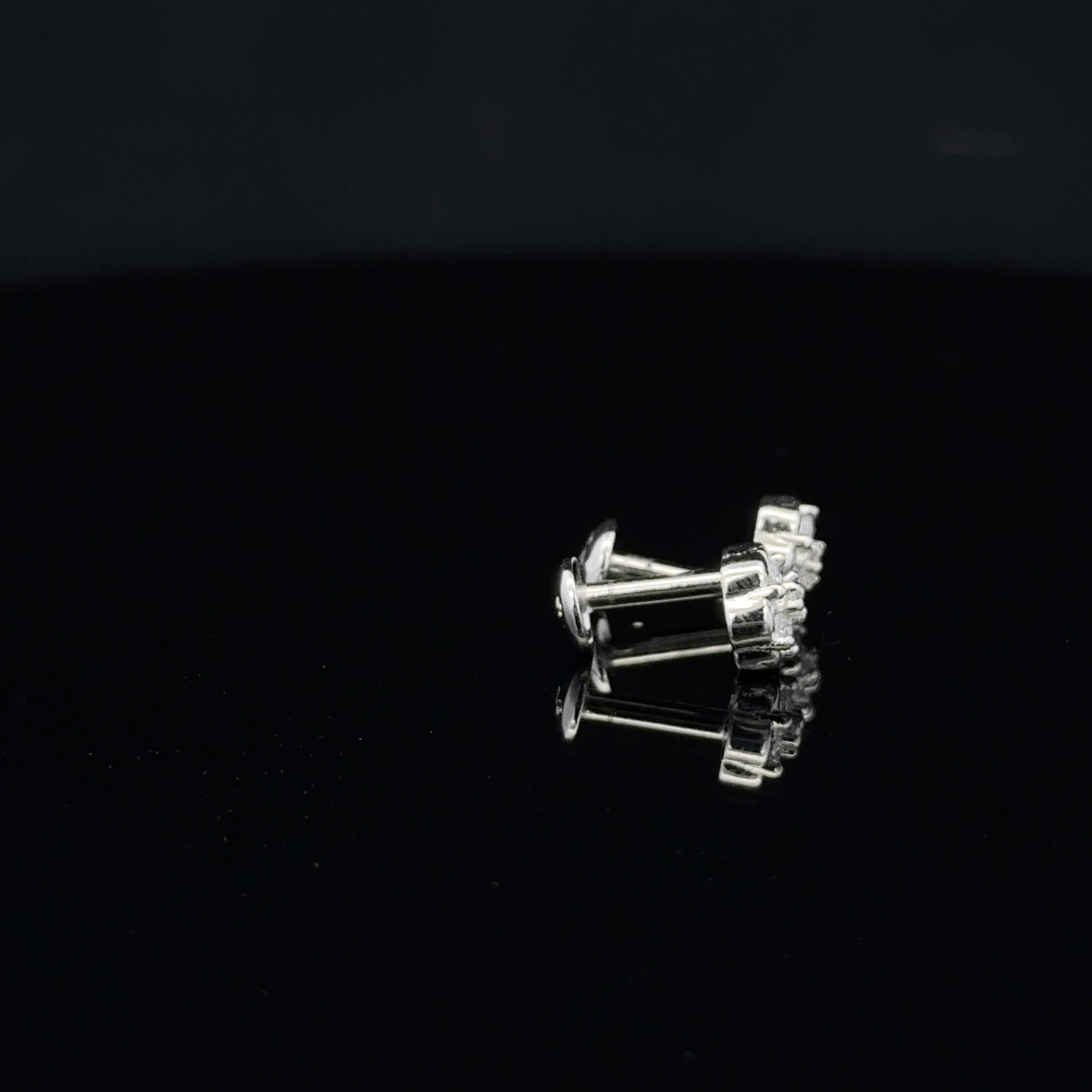 Seven-Stone Crystal Flower Cluster Earrings