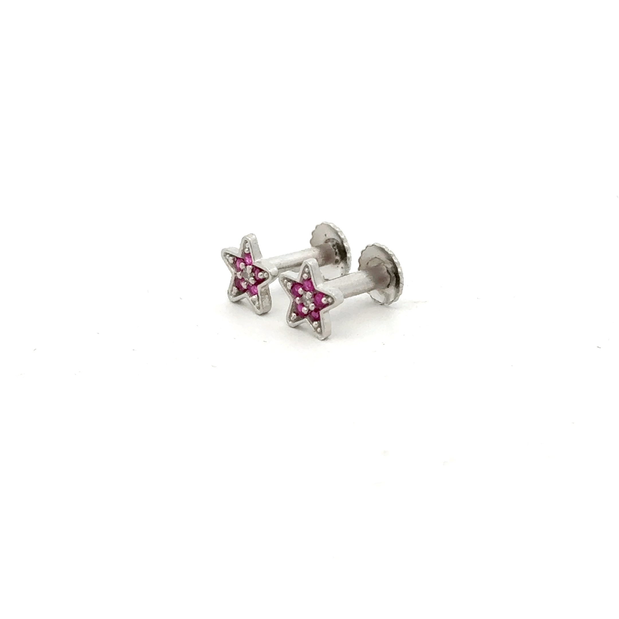 Star Red Stone Earring