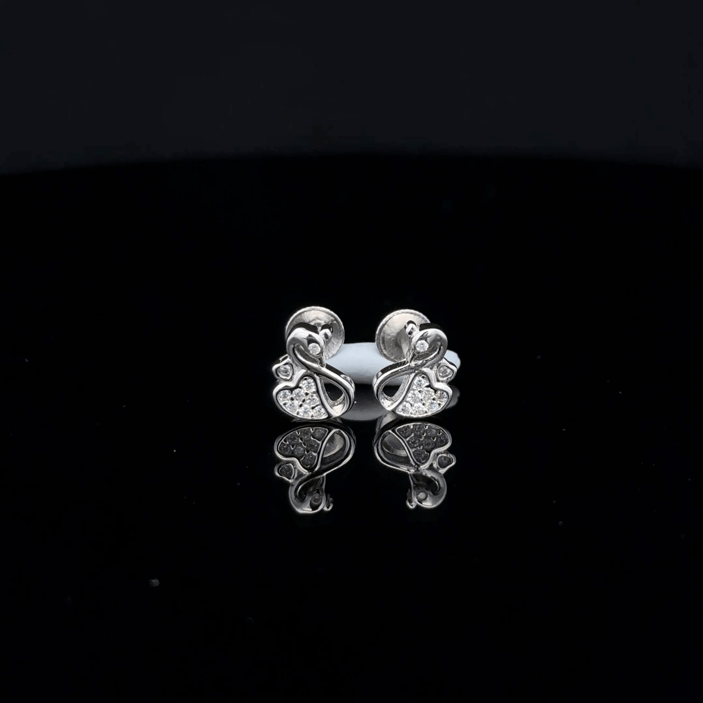 Heart swan Earrings