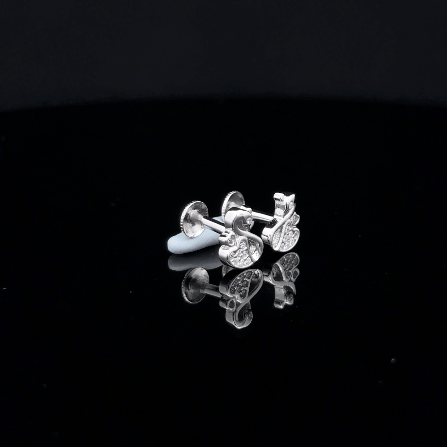 Heart swan Earrings