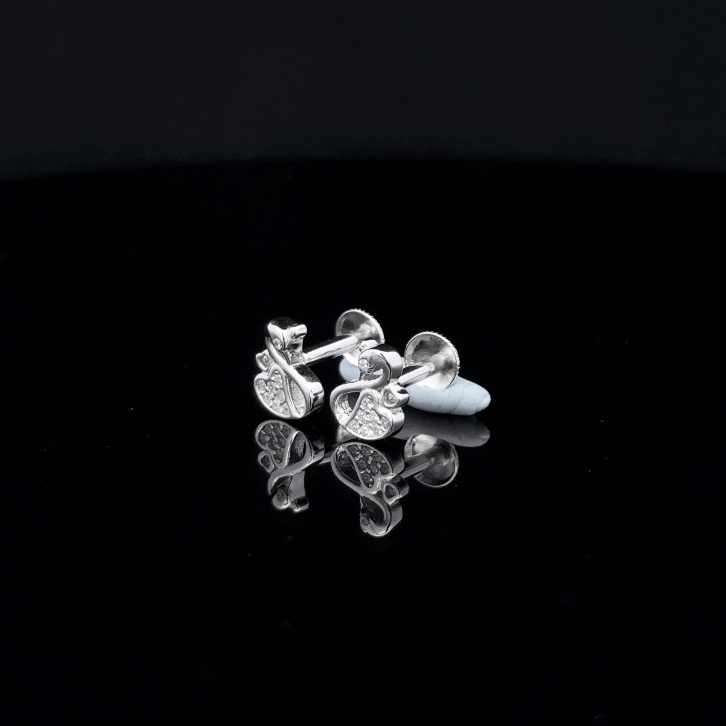 Heart swan Earrings
