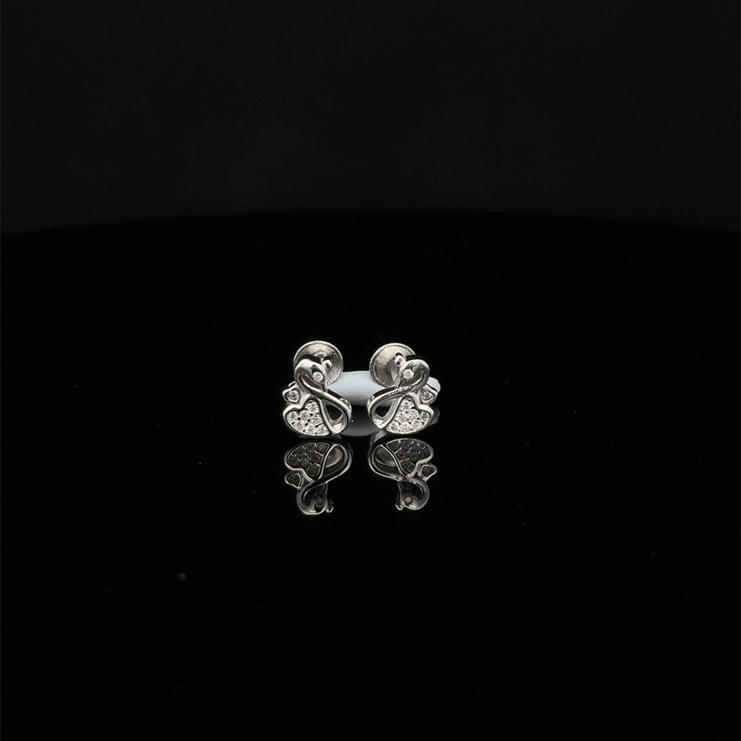 Heart swan Earrings