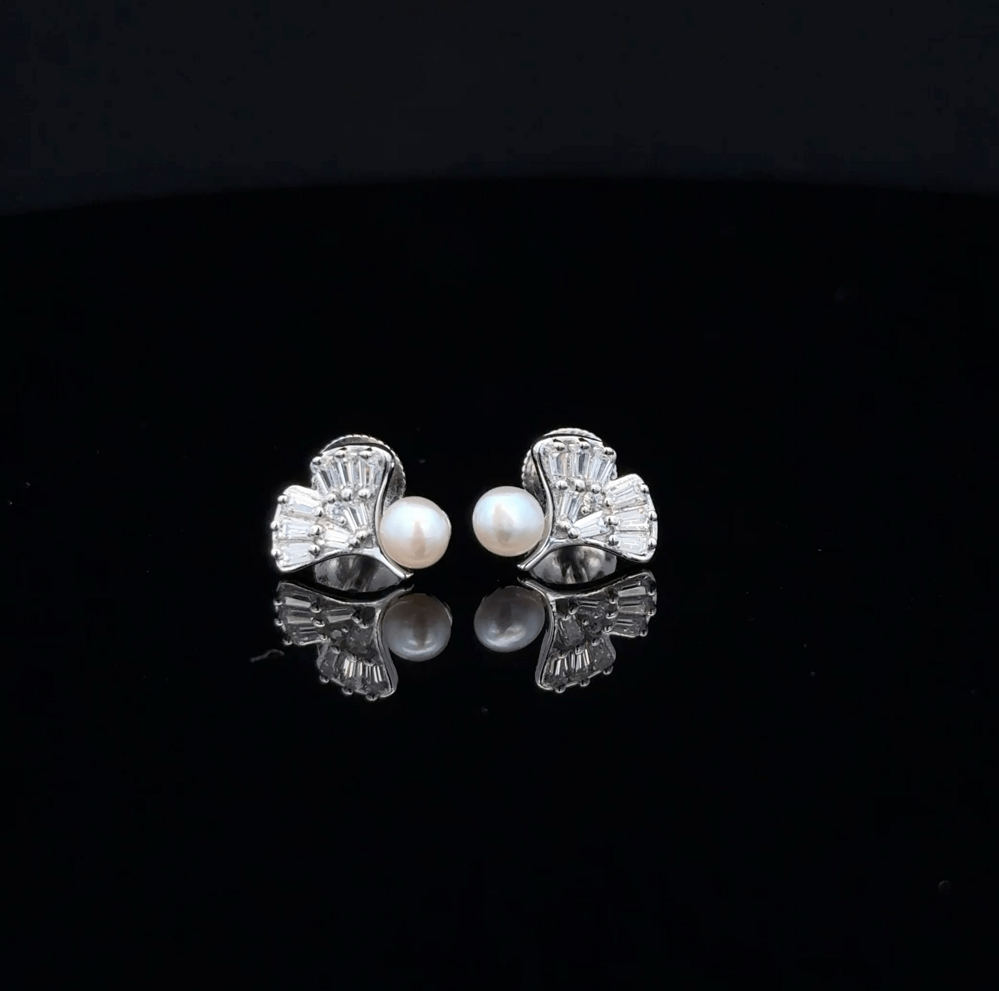 Pearl Leaf Earrings