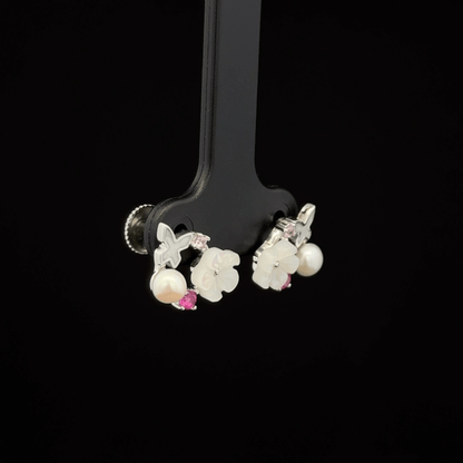 Flower Butterfly Earrings