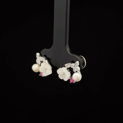 Flower Butterfly Earrings