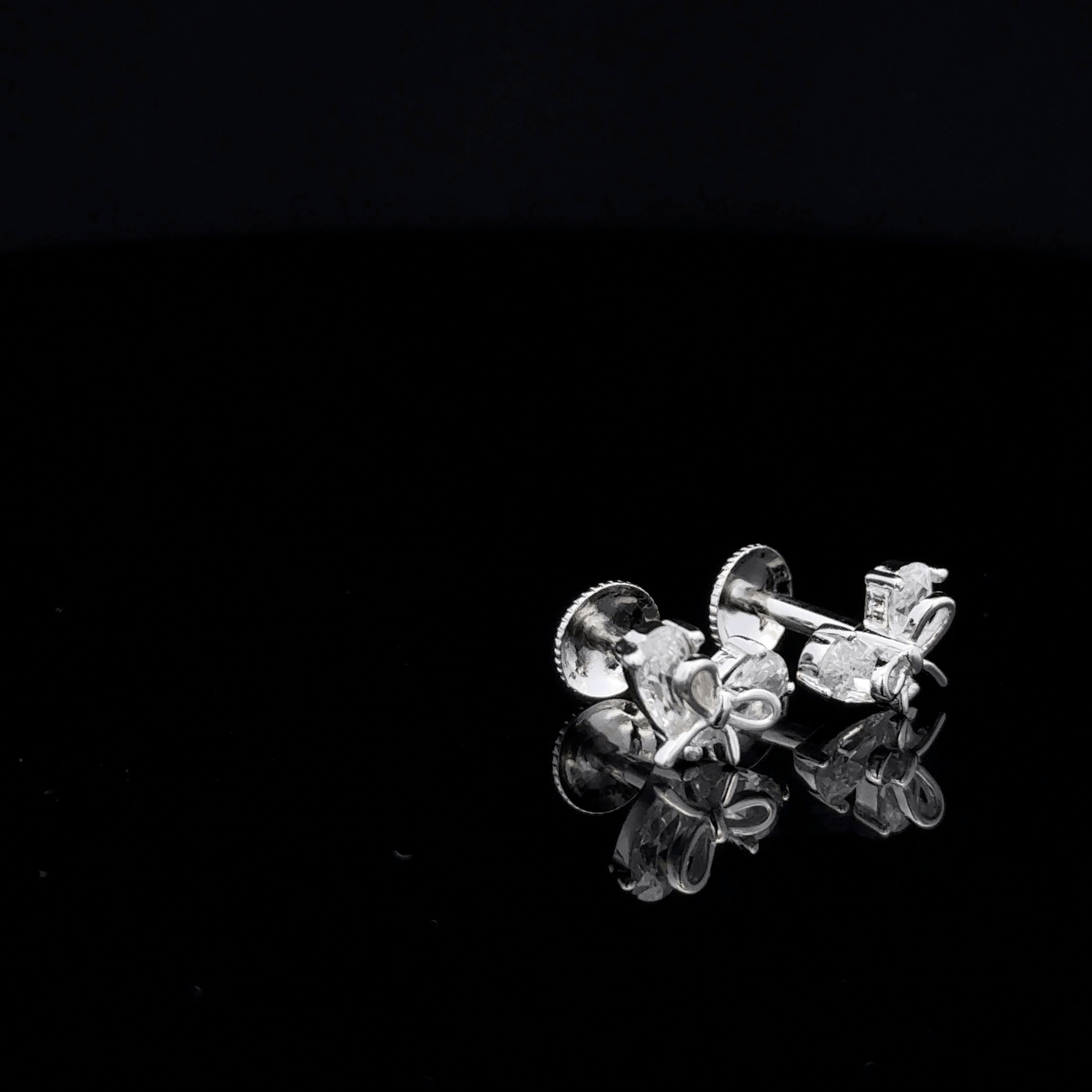 Bow Heart Earrings