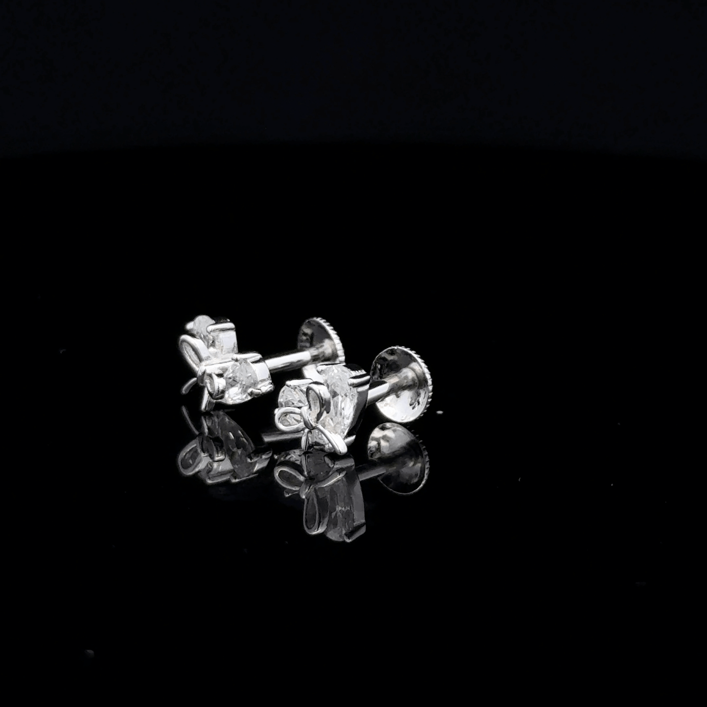 Bow Heart Earrings