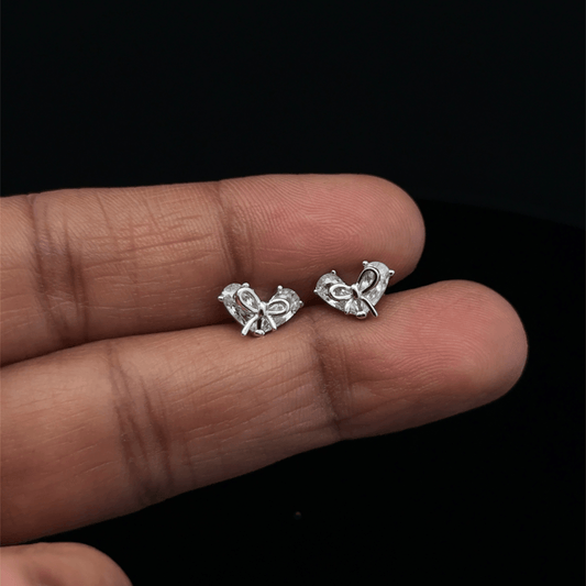 Bow Heart Earrings