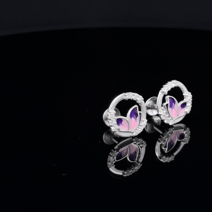 Pink Butterfly Earrings