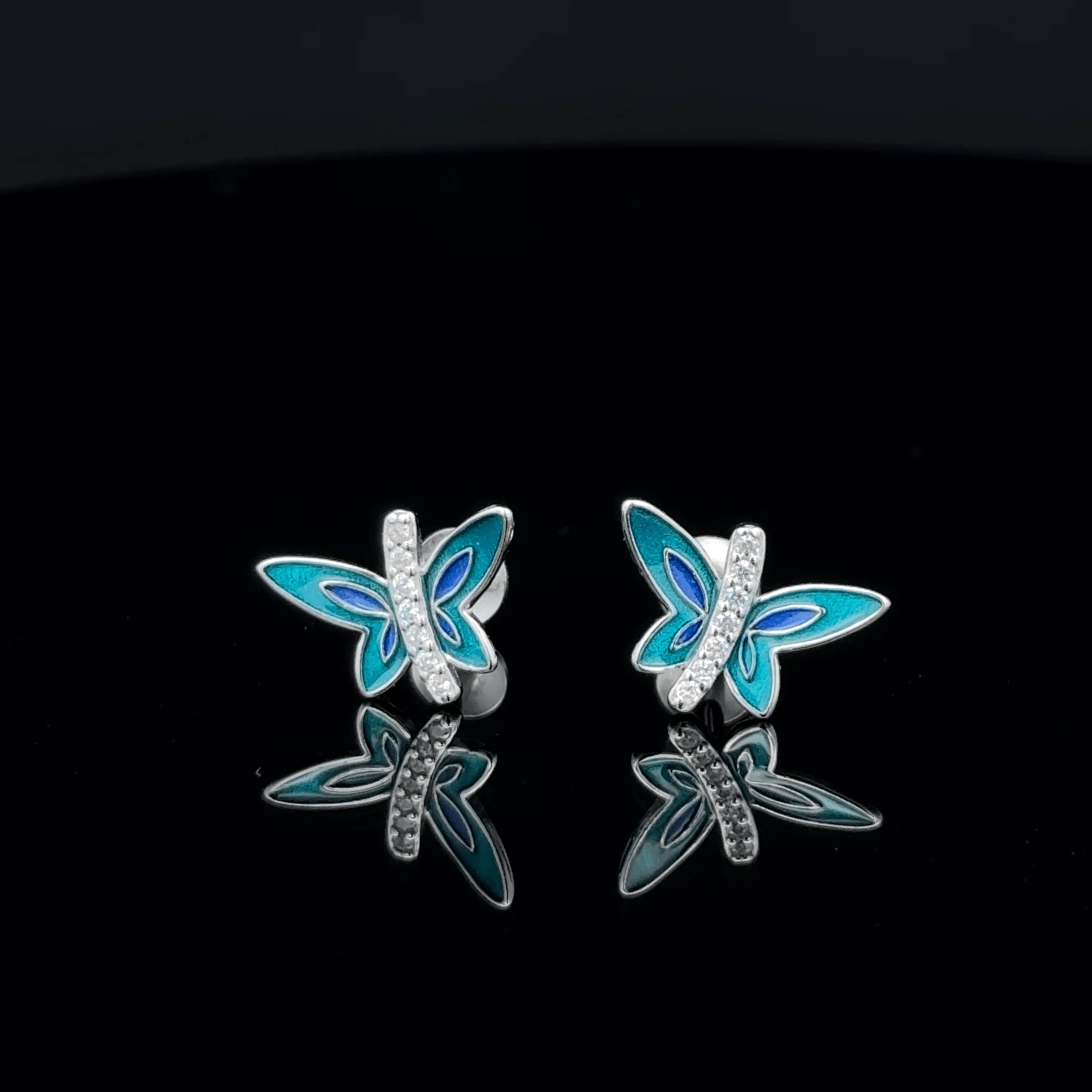 Blue Butterfly Earrings