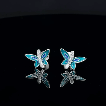 Blue Butterfly Earrings
