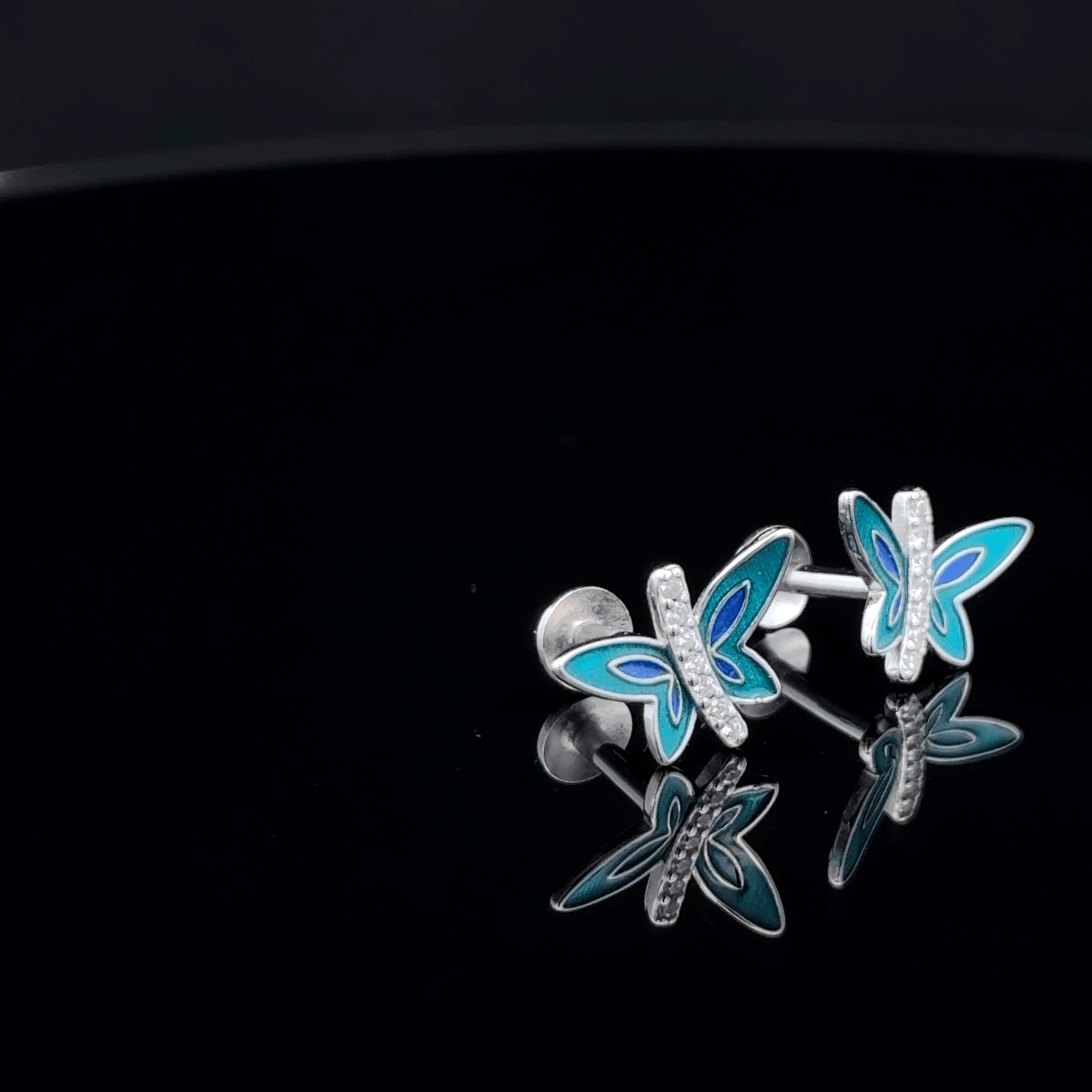 Blue Butterfly Earrings