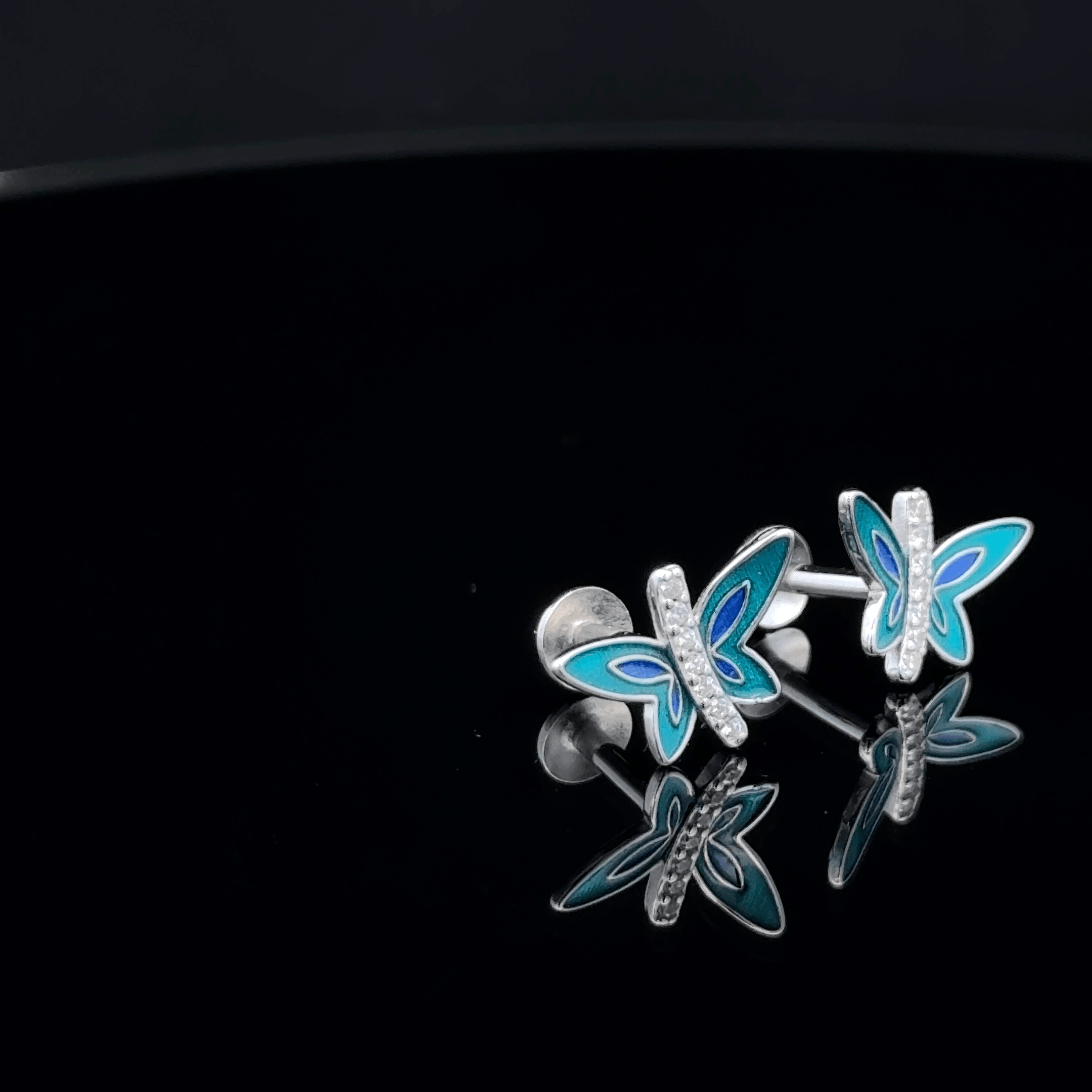 Blue Butterfly Earrings
