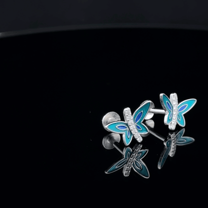 Blue Butterfly Earrings