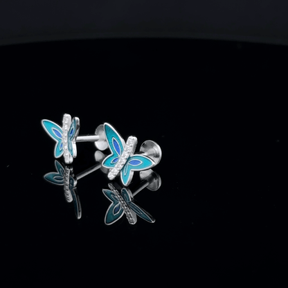Blue Butterfly Earrings