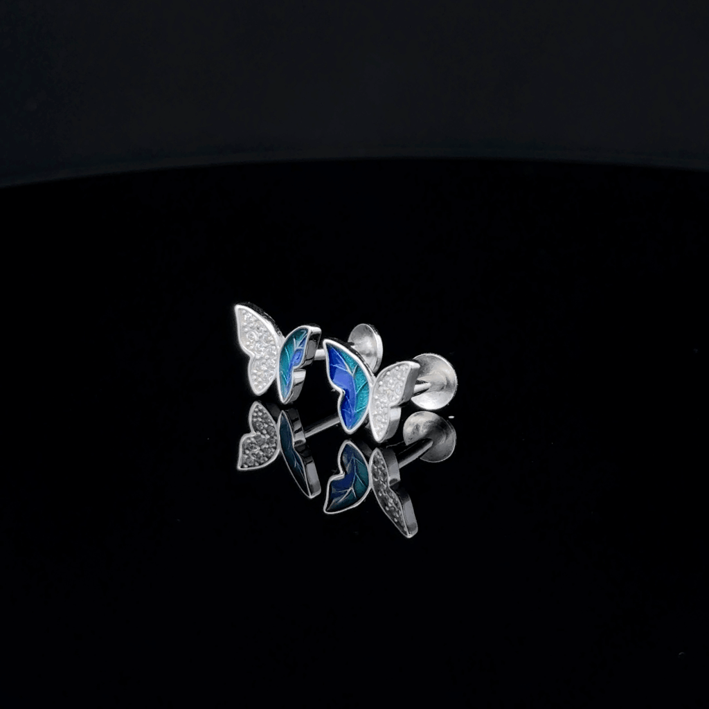One side stone earrings