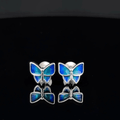 Small Blue Butterfly Earrings