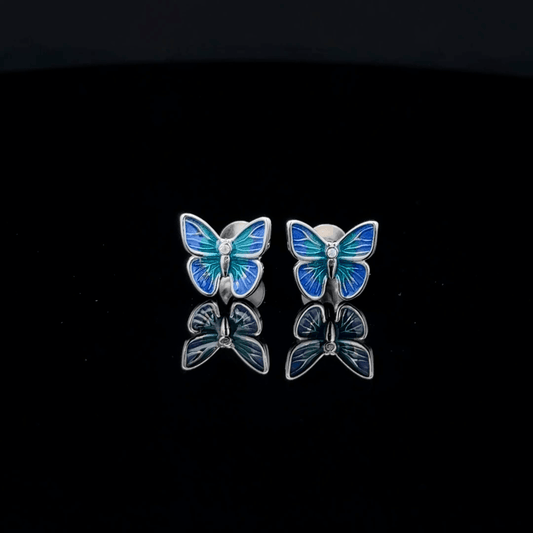 Blue Butterfly Earrings