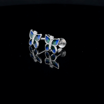 Blue Butterfly Earring