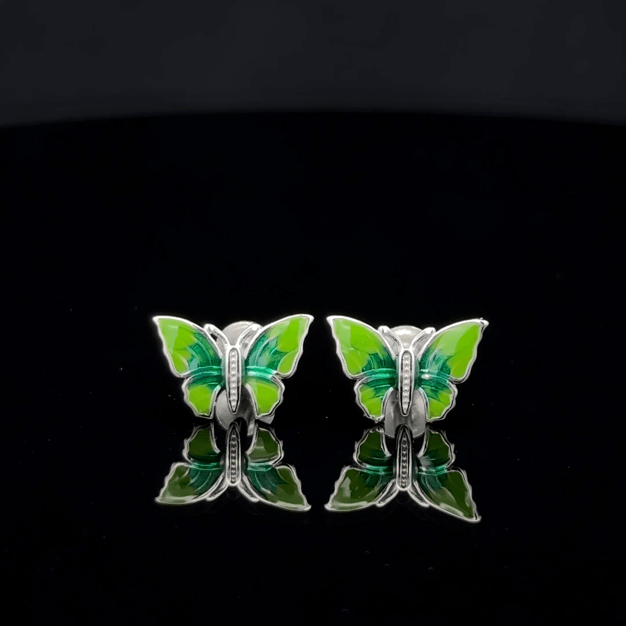 Light Green Butterfly Earrings