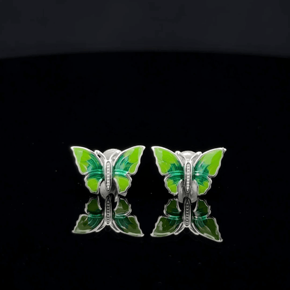 Light Green Butterfly Earrings