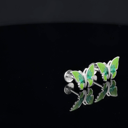 Light Green Butterfly Earrings